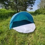 Kép 3/6 - Pop-up kerek nagy strandsátor, 200x120x110cm, kék-szürke