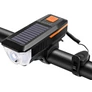 Kép 3/10 - Erős fényű Napelemes és USB-s Cree-T6 LED-es vízálló kerékpár első lámpa, hangos csengővel