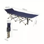 Kép 3/5 - Nagyméretű strapabíró kempingágy 190 x 66 cm 150 Kg teherbírás kék