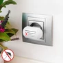 Kép 1/3 - Elektromos, konnektorba dugható szúnyogirtó, rovarirtó LED fénnyel - fehér ovális