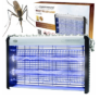 Kép 1/3 - Elektromos 2 csöves szúnyogirtó, UV LED lámpa, 20 W, 80 m2