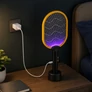Kép 4/6 - Elektromos Akkus szúnyog és légycsapó, USB-s UV LED-s rovarcsapda, 2 féle üzemmóddal
