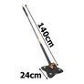 Kép 9/9 - Dupla Lapos felmosó mop padlótisztításhoz csavaró összenyomás funkcióval, szürke, 140 cm
