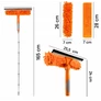 Kép 3/9 - Teleszkópos 180°-os forgófejes ablaktisztító készlet, állítható hossz 145-165 cm, 2 db mikroszálas törlőfejjel