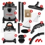 Kép 11/11 - MasterWash Professzionális Száraz-nedves takarítógép 2200W, 20 l tartály, 