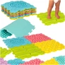 Kép 1/7 - Érzékszőnyeg montessori lábmasszázs puzzle 8 darab pasztell színű
