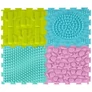 Kép 2/7 - Érzékszőnyeg montessori lábmasszázs puzzle 8 darab pasztell színű