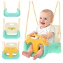 Kép 1/22 - Kruzzel 3-in-1 Cream and Turquoise Children's Swing