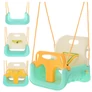Kép 2/22 - Kruzzel 3-in-1 Cream and Turquoise Children's Swing