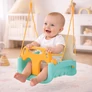 Kép 19/22 - Kruzzel 3-in-1 Cream and Turquoise Children's Swing