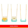 Kép 10/22 - Kruzzel 3-in-1 Cream and Turquoise Children's Swing