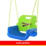 Kép 4/23 - Kruzzel 3-in-1 green and blue children's swing
