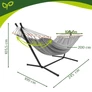Kép 3/25 - Garden hammock 200x150cm Gardlov with frame 27293