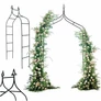 Kép 1/6 - Luaro kerti pergola fém boltív kúszónövényekhez, rózsákhoz, 265 cm magas, 140 cm széles
