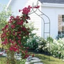 Kép 5/6 - Luaro kerti pergola fém boltív kúszónövényekhez, rózsákhoz, 265 cm magas, 140 cm széles