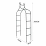 Kép 6/6 - Luaro kerti pergola fém boltív kúszónövényekhez, rózsákhoz, 265 cm magas, 140 cm széles