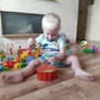 Kép 8/11 - Fából készült mágneses féreg kihúzós játék