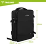 Kép 2/18 - Trizand black hiking backpack 42x32x40cm