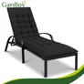 Kép 8/22 - Gardlov black quilted garden lounger cushion