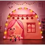Kép 6/15 - Children's tent HOUSE + lights 23472