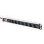 Kép 1/6 - Digitus DN-95407, 2 M, F típus, Ezüst, Alumínium, Kína, 7 AC kimenet(ek)