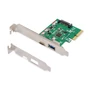 Kép 2/3 - Digitus DS-30225, PCIe, USB 3.2 Gen 2 (3.1 Gen 2), Teljes magasságú/alacsony profilú, PCIe 2.0, SATA 15-tűs, Zöld