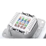 Kép 4/9 - Digitus DN-9007-1, 2 x RJ-45, 1 modul(ok), 6a, 500 MΩ, Fehér, Fém
