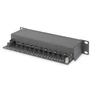 Kép 2/5 - Digitus DN-91612S, RJ-45, Rackre szerelhető, 1U, Fekete, Galvanizált acél, SECC, 280 mm