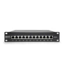 Kép 3/5 - Digitus DN-91612S, RJ-45, Rackre szerelhető, 1U, Fekete, Galvanizált acél, SECC, 280 mm