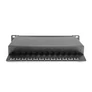 Kép 4/5 - Digitus DN-91612S, RJ-45, Rackre szerelhető, 1U, Fekete, Galvanizált acél, SECC, 280 mm