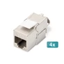 Kép 5/5 - Digitus DN-93615-4, Lapos, Ezüst, RJ-45, LSA, Aljzat, 10GBase-T