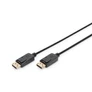 Kép 1/2 - Digitus AK-340100-050-S, 5 M, DisplayPort, DisplayPort, Fekete, Nikkel, 1.1a