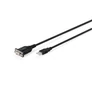 Kép 1/4 - Digitus DA-70172, Fekete, 1,8 M, USB A típus, DB-9, Dugó, Dugó