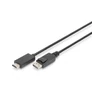Kép 1/2 - Digitus AK-340303-030-S, 3 M, HDMI A-típus (Standard), DisplayPort, Dugó, Dugó, Egyenes