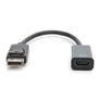 Kép 3/4 - Digitus DB-340400-001-S, 0,15 M, DisplayPort, HDMI A-típus (Standard), Dugó, Aljzat, Nikkel