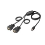 Kép 1/3 - Digitus DA-70158, Fekete, 1,5 M, USB A típus, DB-9, Dugó, Dugó