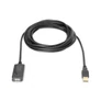 Kép 3/4 - Digitus DA-70130-4, 5 M, USB A, USB A, USB 2.0, Dugó/aljzat, Fekete