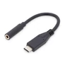 Kép 1/3 - Digitus AK-300321-002-S, 0,2 M, USB C, 3.5mm, Fekete, Dugó, Aljzat