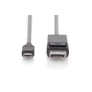 Kép 3/4 - Digitus AK-300333-020-S, 2 M, USB C-típus, DisplayPort, Dugó, Dugó, Egyenes