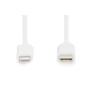 Kép 2/3 - Digitus DB-600109-020-W, 2 M, Lightning, USB C, Dugó, Dugó, Fehér