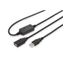 Kép 1/3 - Digitus DA-73100-1, 10 M, USB A, USB A, USB 2.0, 0,48 Gbit/s, Fekete