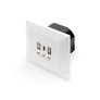 Kép 1/5 - Digitus DA-70618, 2 x USB A + 1 x USB C, Fehér, Biztosított áramellátás, 250 V, 50 Hz, 5 V