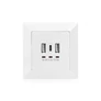 Kép 2/5 - Digitus DA-70618, 2 x USB A + 1 x USB C, Fehér, Biztosított áramellátás, 250 V, 50 Hz, 5 V