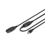 Kép 1/3 - Digitus DA-73106, 15 M, USB A, USB A, USB 3.2 Gen 1 (3.1 Gen 1), 5 Gbit/s, Fekete
