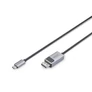 Kép 2/3 - Digitus DB-300334-020-S, 2 M, USB C-típus, DisplayPort, Dugó, Dugó, Egyenes