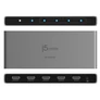 Kép 5/6 - j5create JDSH814, HDMI, 4x HDMI, 7680 x 4320 pixelek, Szürke, Alumínium, 8K Ultra HD