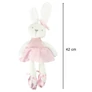 Kép 3/4 - Plüss kabala nyúl rózsaszín ruhában 42cm