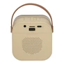 Kép 5/6 - Karaoke szett 2 mikrofon + hordozható hangszóró BLUETOOTH USB LED bézs színben