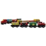 Kép 8/12 - Wooden train set 12 pcs Kruzzel 23522