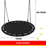 Kép 2/16 - Stork's nest swing 100 cm black